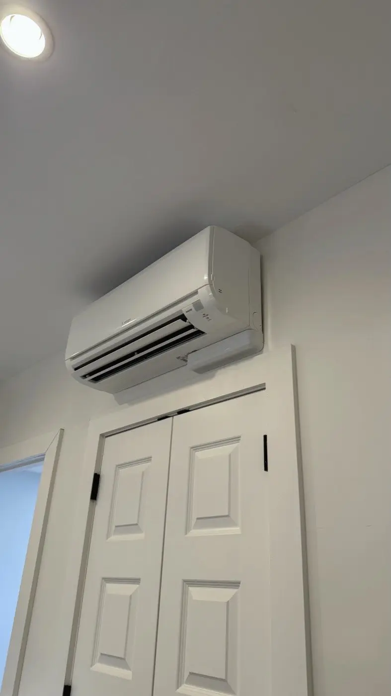 Finished mini-split install in a home